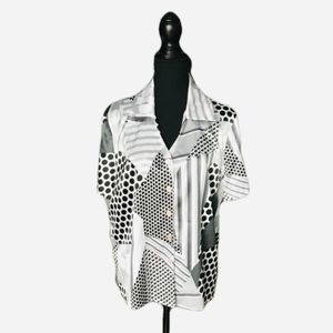 🎀Bantry Bay XL Made In Canada Stylish Ladies Blouse Top Shirt Front Buttons